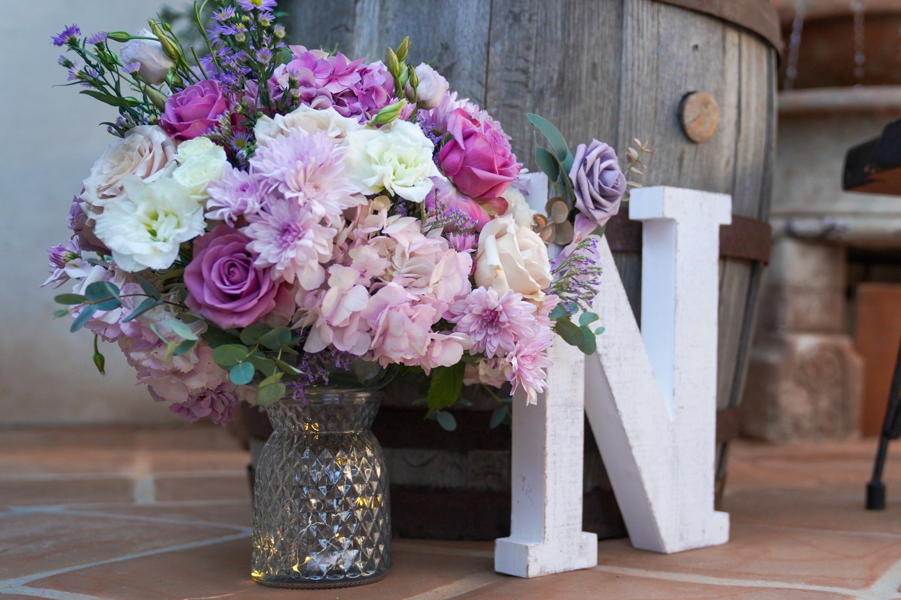 Pink floral arrangement by OmegaPix
